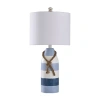 Stylecraft 10 W Blue Stripe Table Lamp In Blue