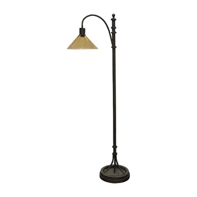 Stylecraft 11.5 W Industrial Bronze Floor Lamp In Brown