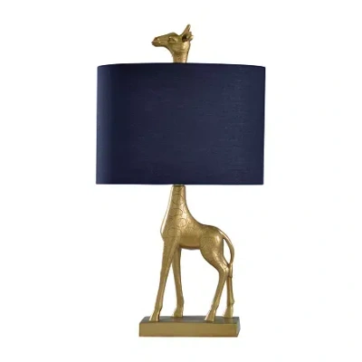 Stylecraft 14 W Solid Gold Table Lamp In Blue