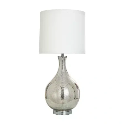 Stylecraft 16 W Mercury Glass Table Lamp In Silver