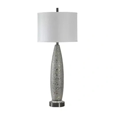 Stylecraft 17 W Silver Ceramic Table Lamp