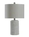 Stylecraft Joni Distressed Gray And White Steel Table Lamp