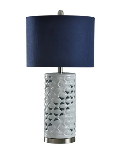 Stylecraft 27in School Of Fish Cylindrical Table Lamp