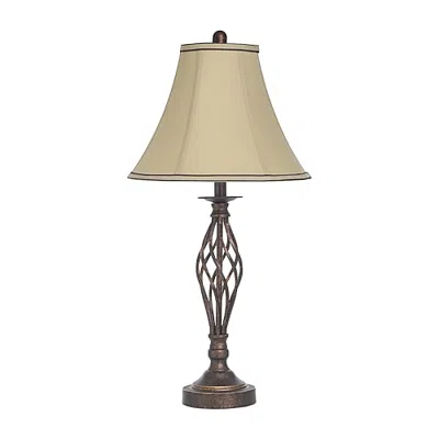 Stylecraft 28.5" Barclay Metal Table Lamp In Brown