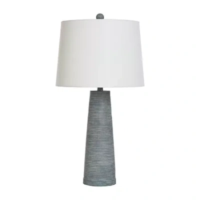 Stylecraft 31.5" Denim Cone Table Lamp In Blue
