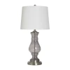 Stylecraft 32" Smoked Glass Table Lamp In Gray