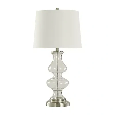 Stylecraft 32" Timeless Glass Table Lamp In White