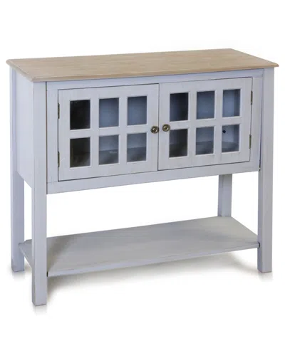 Stylecraft Two-door Wooden Console In Grey