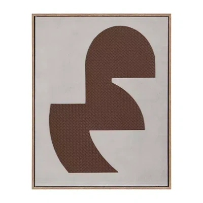 Stylecraft Abstract Leather Ii Mixed Media Canvas Art In Brown