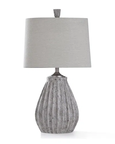 Stylecraft Arther Stone Table Lamp In Grey