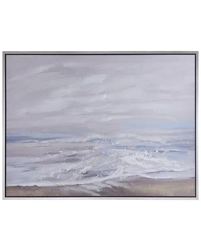 Stylecraft Beach Hand Painted Art On Canvas In White
