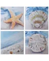Stylecraft Beach Set Of 4 Coastal Animal Art In Blue