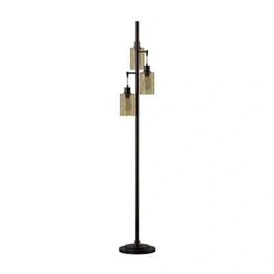 Stylecraft Bronze Floor Lamp In Brown