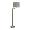 Stylecraft Brushed Floor Lamp In Silver