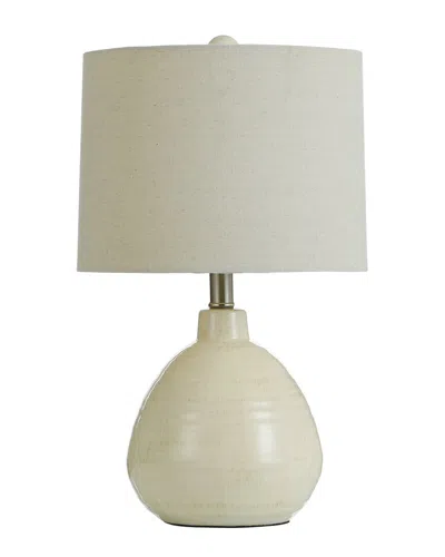 Stylecraft Cameron Ceramic Table Lamp In White