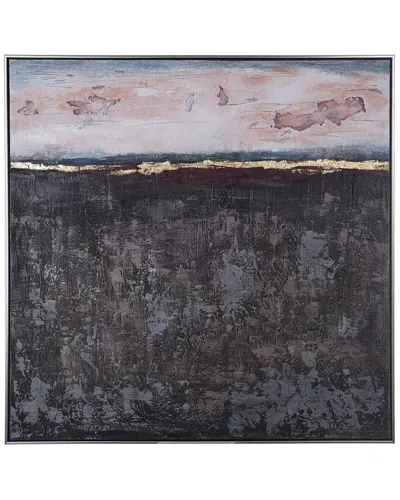Stylecraft Corrosion Handpainted Framed Art On Canvas In Black
