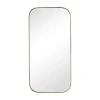 Stylecraft Curved Edge Gold Wall Mount Rectangular Wall Mirror In White