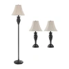 Stylecraft Dunbrook 3-pc. Lamp Set In Black