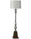 Stylecraft Floor Lamp With Double Pull Chain In Silver