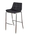 Stylecraft Gemma Low-back Bar Stool In Black