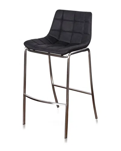 Stylecraft Gemma Low-back Bar Stool In Black