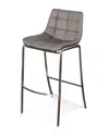 Stylecraft Gemma Low-back Bar Stool In Gray
