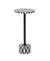 Stylecraft Home Collection 10" Wood Parasol Modern Drink Table In Black