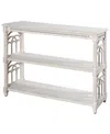 Stylecraft Home Collection 14" Wood Rustic Three Tier Console Table In Distressed White