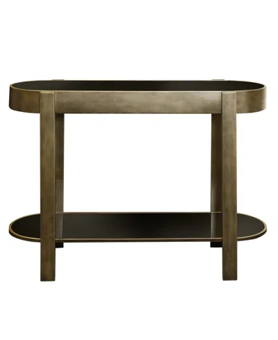 Stylecraft Home Collection 15.5" Iron Jim Gaffey Joseph Oval Modern Console Table In Black