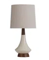 Stylecraft Home Collection 18.5" Mid Century Modern Ceramic Table Lamp In White