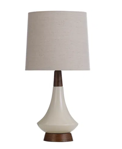 Stylecraft Home Collection 18.5" Mid Century Modern Ceramic Table Lamp In White