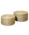 Stylecraft Home Collection 2-pc. Wood Laura Round Transitional Coffee Table In Brown