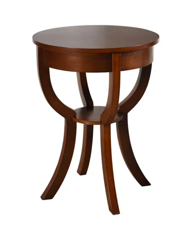 Stylecraft Home Collection 20" Archer Ridge Traditional Side Table In Dark Brown
