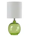 Stylecraft Home Collection 20" Modern Glass Table Lamp In Green