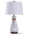 Stylecraft Home Collection 26" Serenity Seaside Ceramic Table Lamp In White