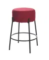 Shop Stylecraft Home Collection 26" Soloist Boucle Upholstered Minimalist Counter Stool In Maroon