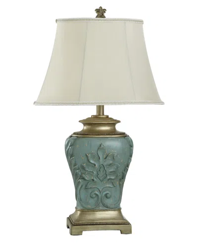 Stylecraft Home Collection 28.5" Glass Magonia Table Lamp In Blue
