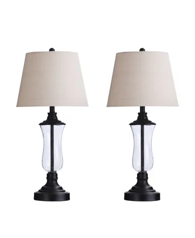 Stylecraft Home Collection 30" Transitional Metal Table Lamp, Set Of 2 In Bronze