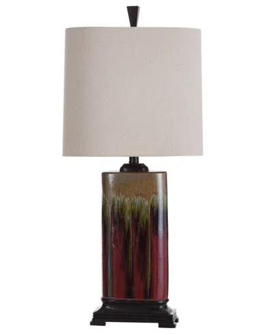 Stylecraft Home Collection 32" Tandoori Spice Arabic Ceramic Table Lamp In Dark Red