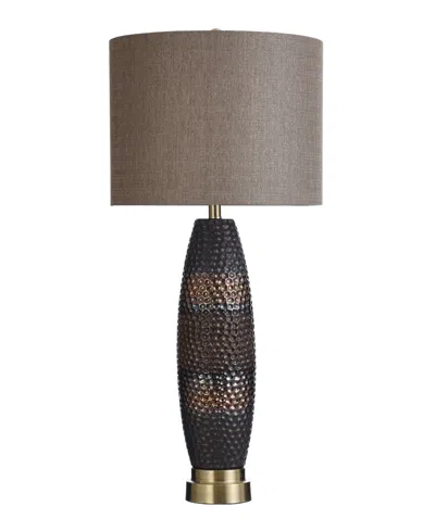 Stylecraft Home Collection 37" Laughlin Ceramic Table Lamp In Charcoal