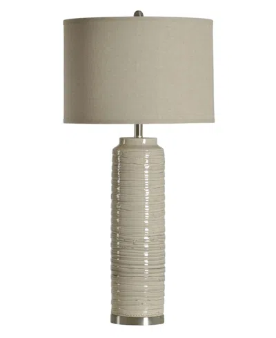 Stylecraft Home Collection 39" Anastasia Modern Ceramic Table Lamp In Off-white