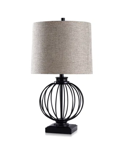 Stylecraft Home Collection Audrey Metal Ball Cage Table Lamp In Brown