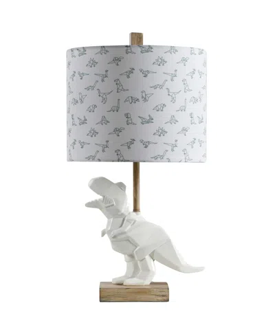 Stylecraft Home Collection Stylecraft Geometric T-rex Table Lamp In White