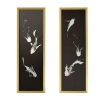 Stylecraft Koi Fish Gold Frame Printed 2-pc. Framed Wall Art Set In Black