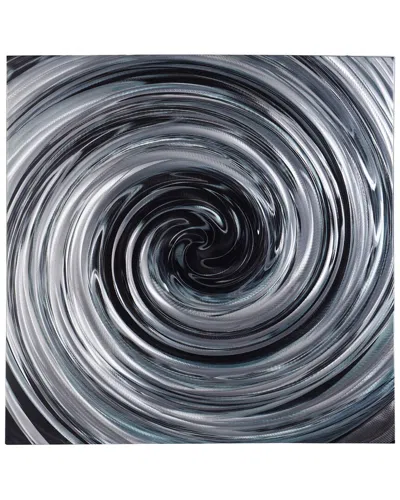 Stylecraft Laney Swirl Circle Brushed Aluminum Abstract Decor Wall Art