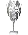 Stylecraft Laurent Aluminum Metal Figurine Face Stand In Silver