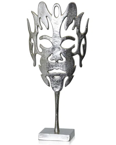 Stylecraft Laurent Aluminum Metal Figurine Face Stand In Silver