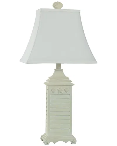 Stylecraft Longboat Key Shutter Table Lamp In White