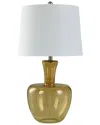 Stylecraft Table Lamp Colored Glass With Gourd Shaped Base In Brown