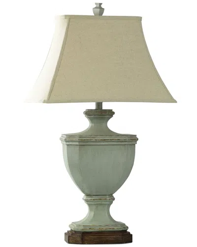 Stylecraft Table Lamp Farmhouse Style With Beige Shade In Blue